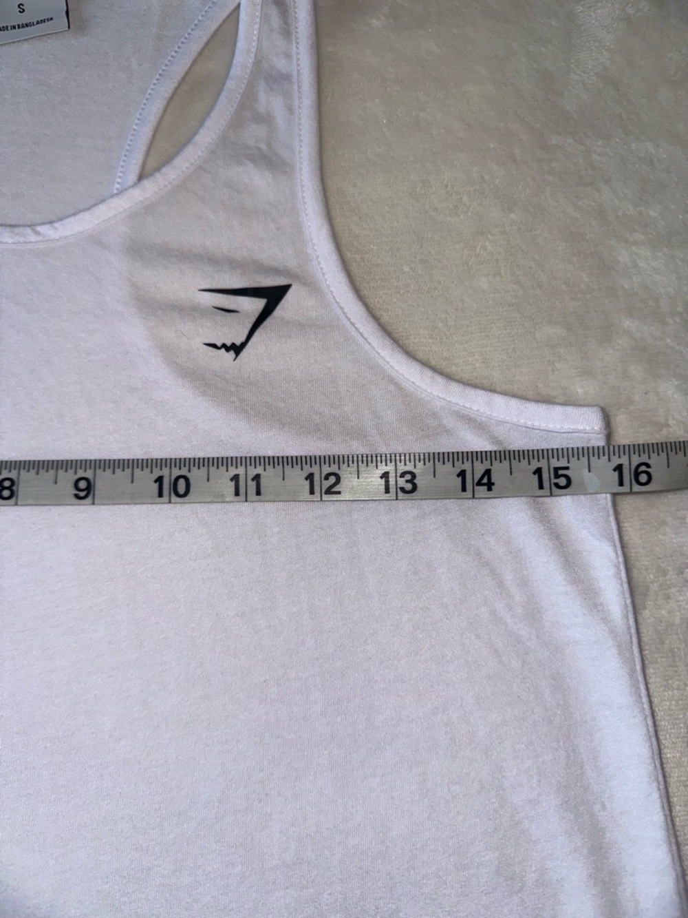 Gymshark White Racerback Training Tank Top Size Small - Picture 5 of 7